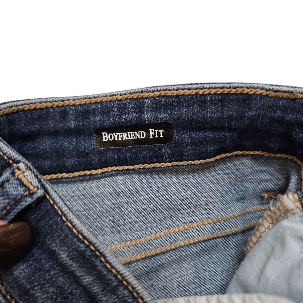 Judy Blue‎ Distressed Boyfriend Jeans Size 7/28 Medium Wash Ripped Denim - Picture 5 of 7